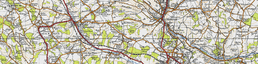 Old map of Hyde Heath in 1946