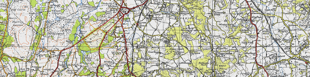 Old map of Hydestile in 1940