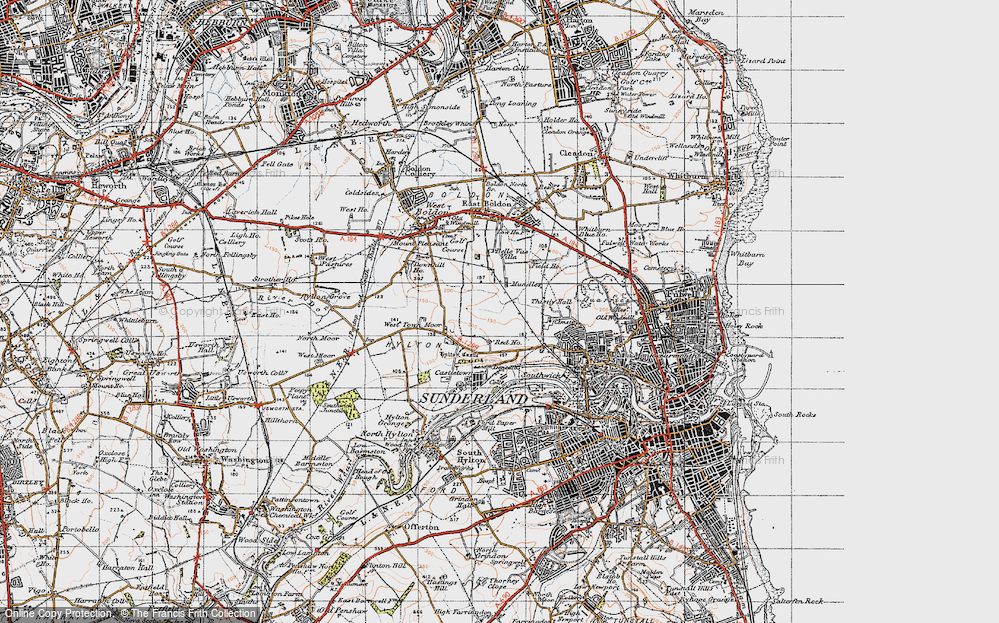 Old Map of Hylton Red House, 1947 in 1947