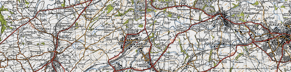 Old map of Brownsills in 1947