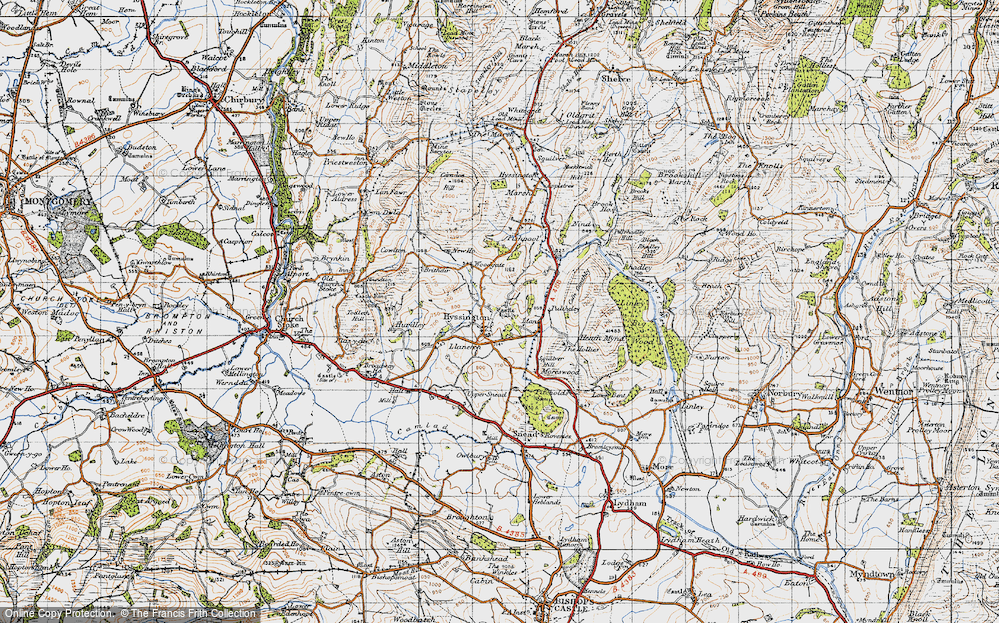 Old Map of Historic Map covering Bagbury in 1947