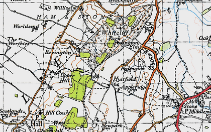 Old map of Hystfield in 1946