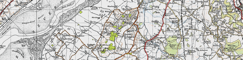 Old map of Hystfield in 1946