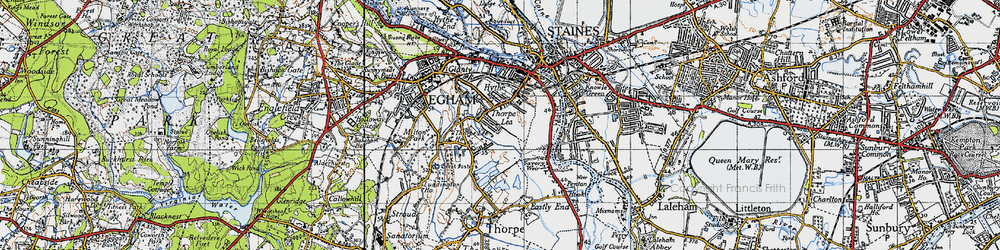 Old map of Hythe in 1940