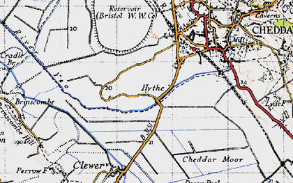 Old map of Hythe in 1946