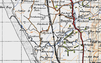 Old map of Hyton in 1947
