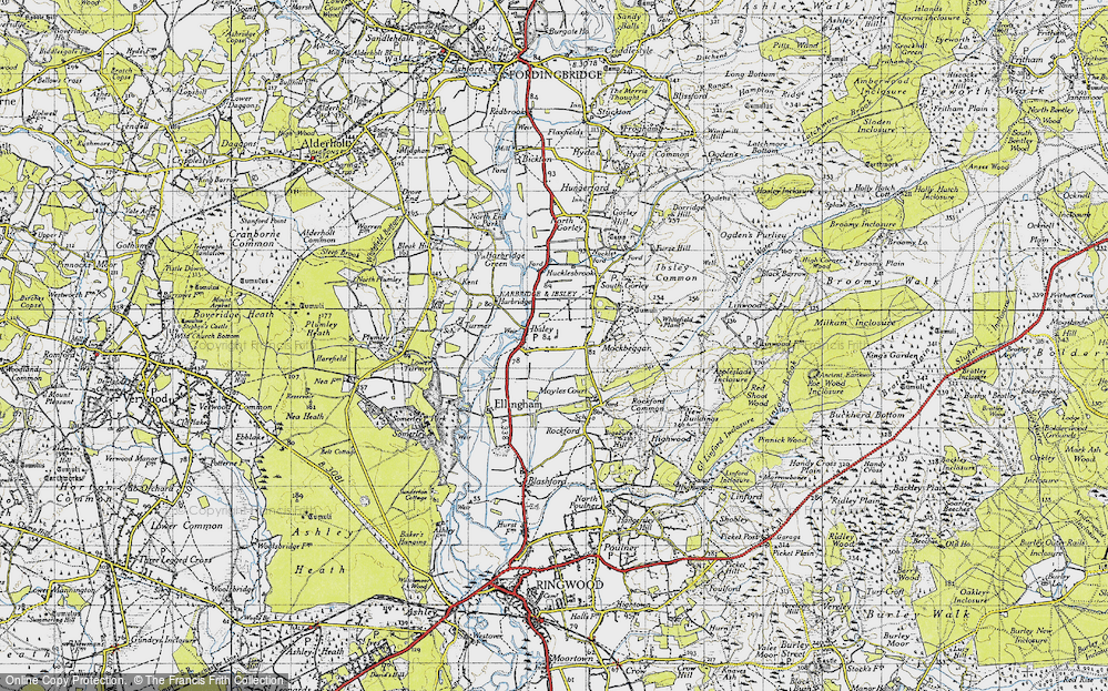 Old Map of Ibsley, 1940 in 1940