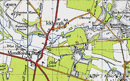 Old map of Ickburgh in 1946