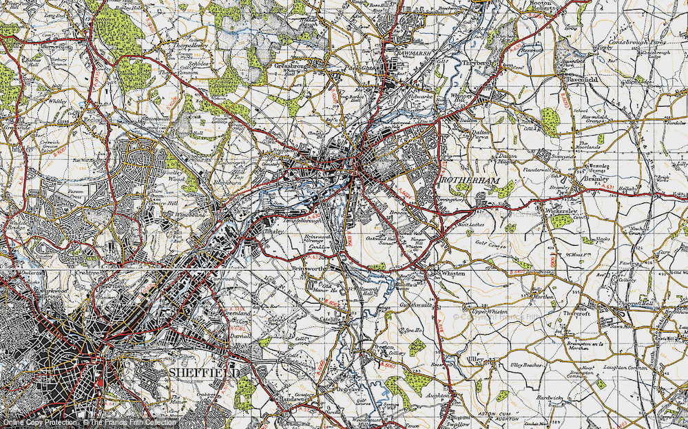 Old Map of Ickles, 1947 in 1947
