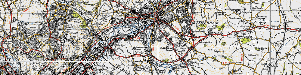 Old map of Ickles in 1947