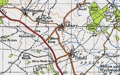 Old map of Idbury in 1946