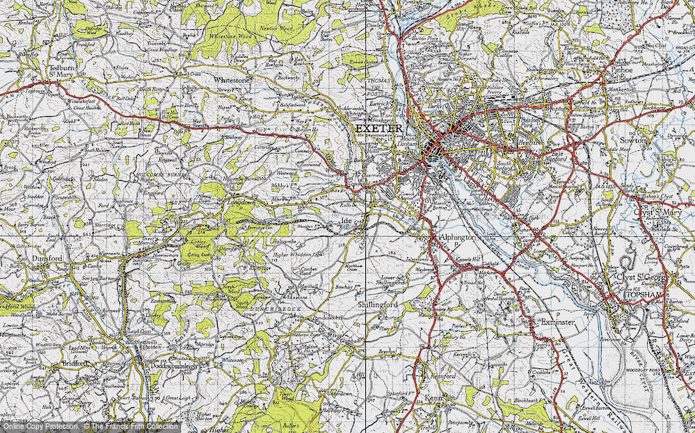 Old Map of Ide, 1946 in 1946