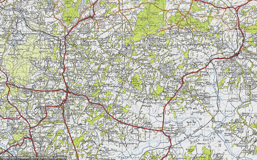 Old Map of Iden Green, 1940 in 1940