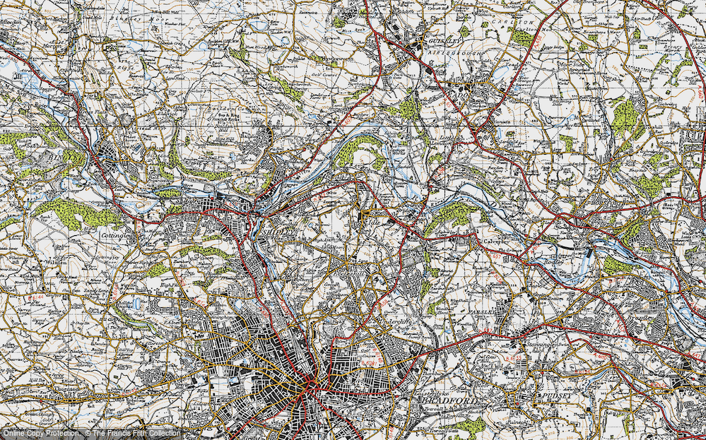 Old Map of Idle, 1947 in 1947
