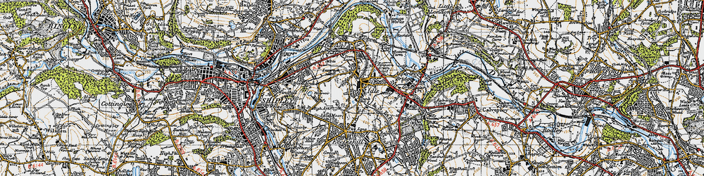Old map of Idle in 1947