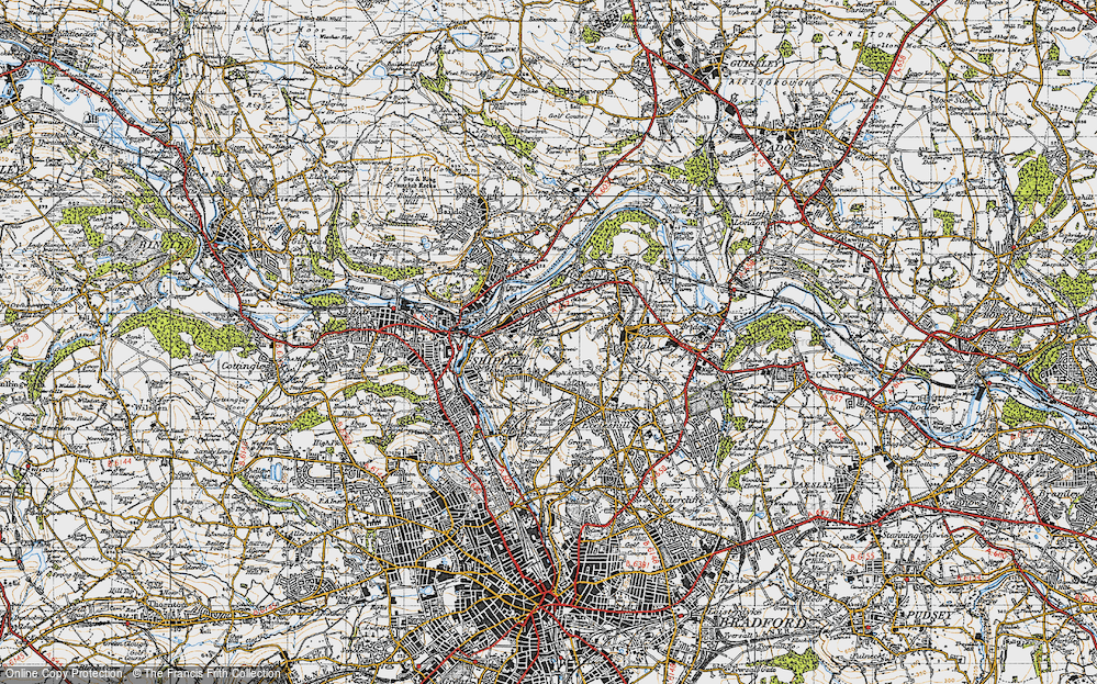 Old Map of Idle Moor, 1947 in 1947