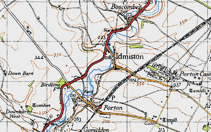 Old map of Idmiston in 1940