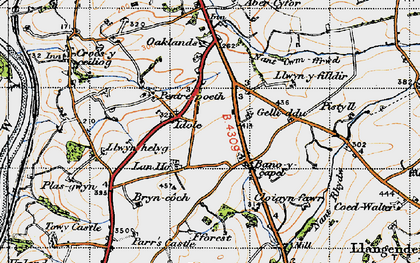 Old map of Idole in 1946