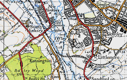 Old map of Iffley in 1947