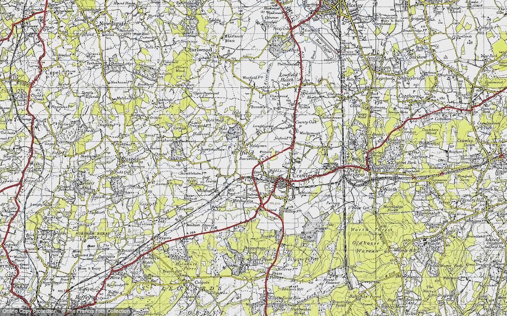 Old Map of Ifield, 1940 in 1940