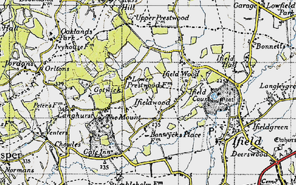 Old map of Ifieldwood in 1940