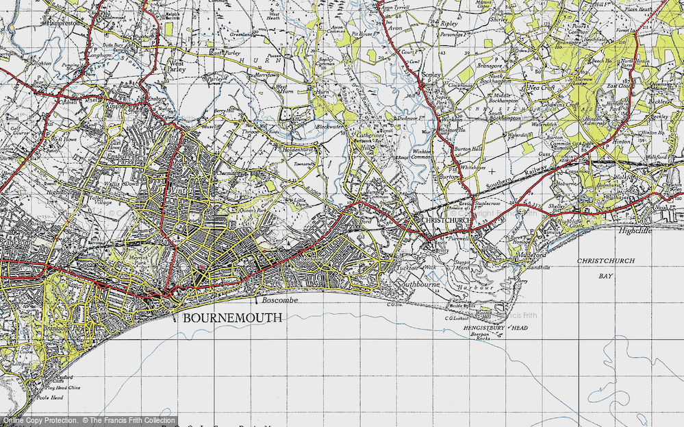 Old Map of Iford, 1940 in 1940