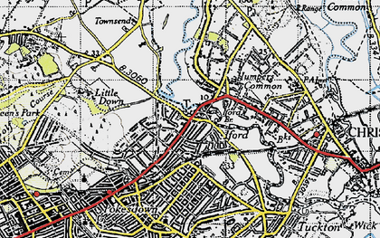 Old map of Iford in 1940