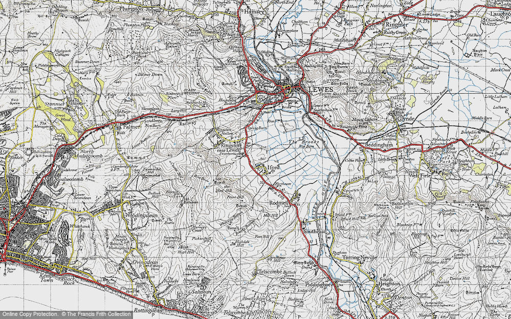 Old Map of Iford, 1940 in 1940