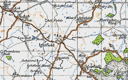 Old map of Ightfield in 1947