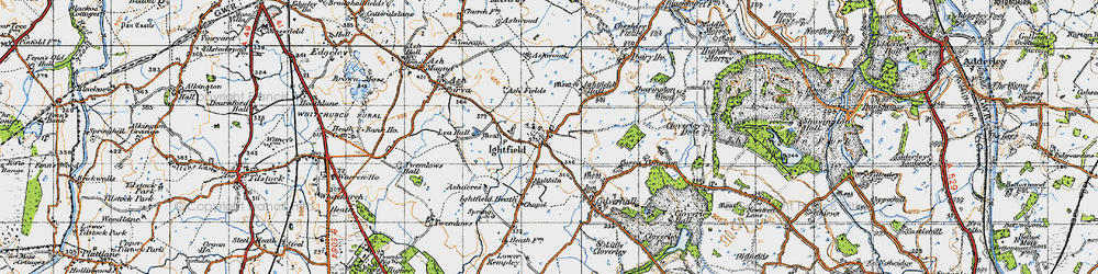Old map of Ightfield in 1947
