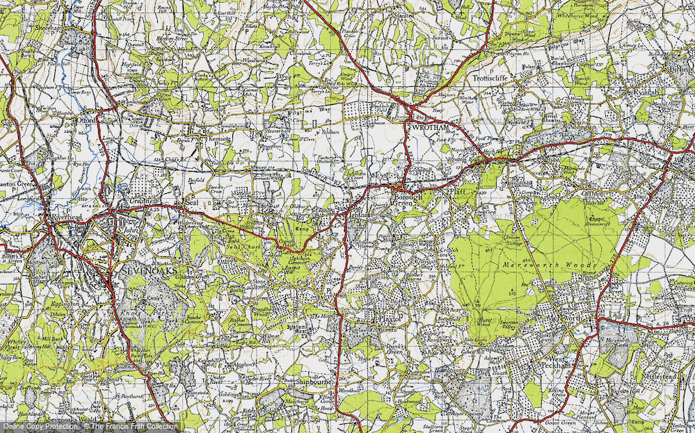 Old Map of Ightham, 1946 in 1946
