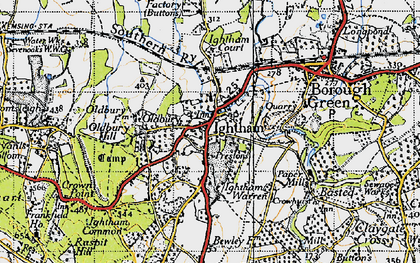 Old map of Ightham in 1946
