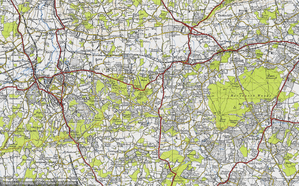 Old Map of Ightham Common, 1946 in 1946