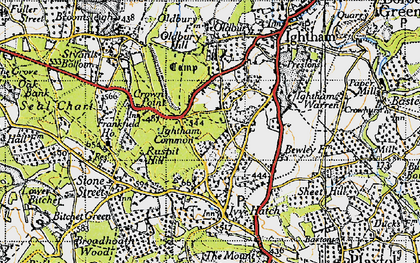 Old map of Ightham Common in 1946