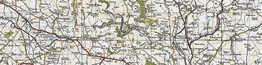 Old map of Ilam in 1946