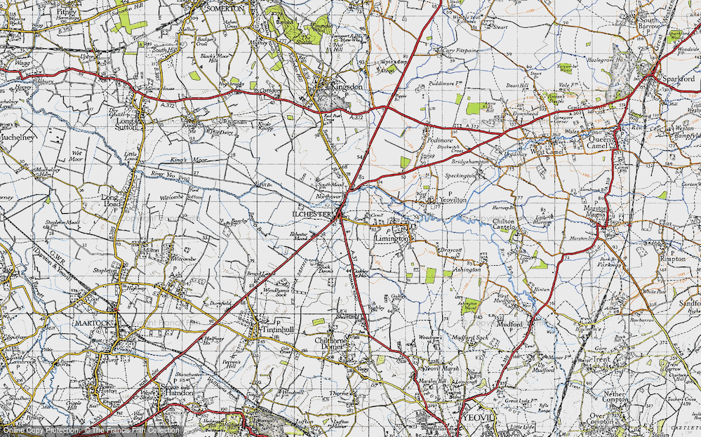 Old Map of Ilchester, 1945 in 1945