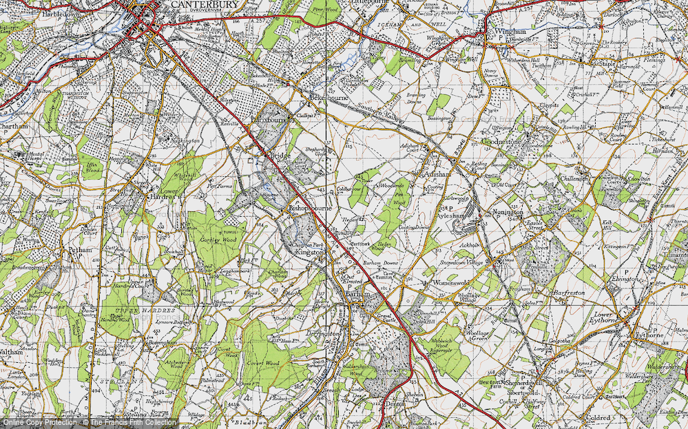 Old Map of Ileden, 1947 in 1947