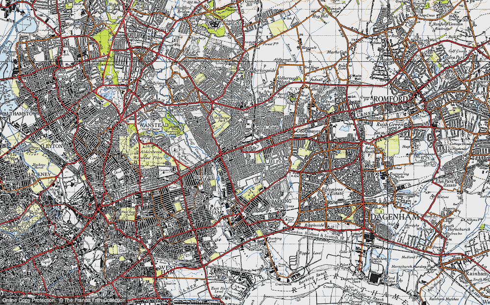 Old Map of Ilford, 1946 in 1946