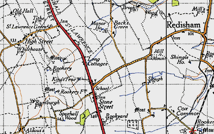 Old map of Beck's Green in 1946