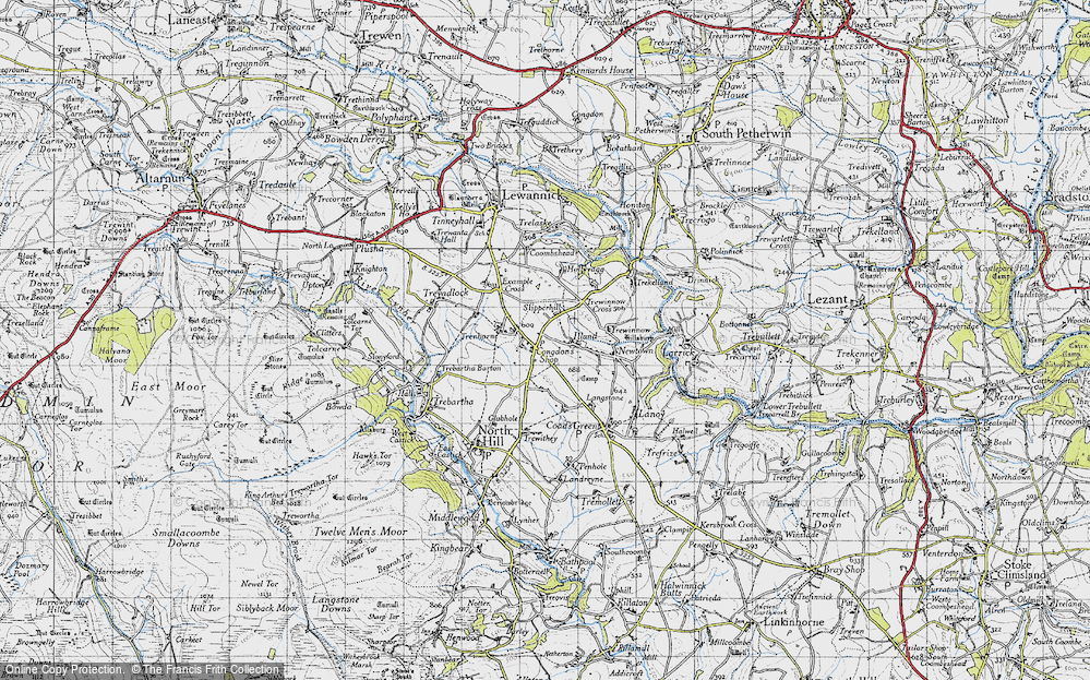 Old Map of Illand, 1946 in 1946
