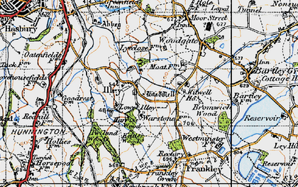 Old map of Illey in 1947