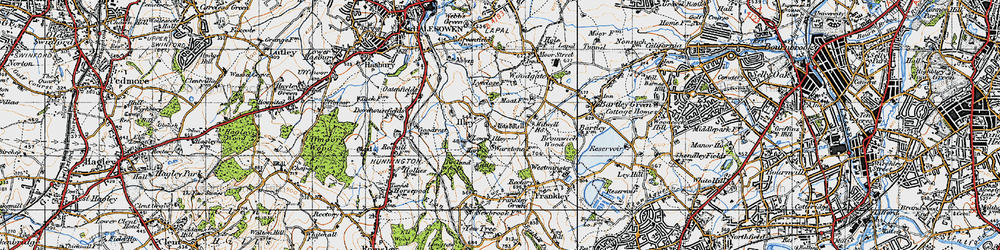 Old map of Illey in 1947