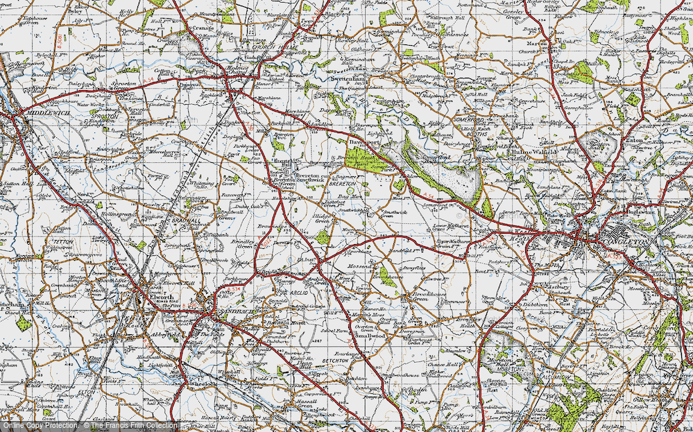 Old Map of Illidge Green, 1947 in 1947