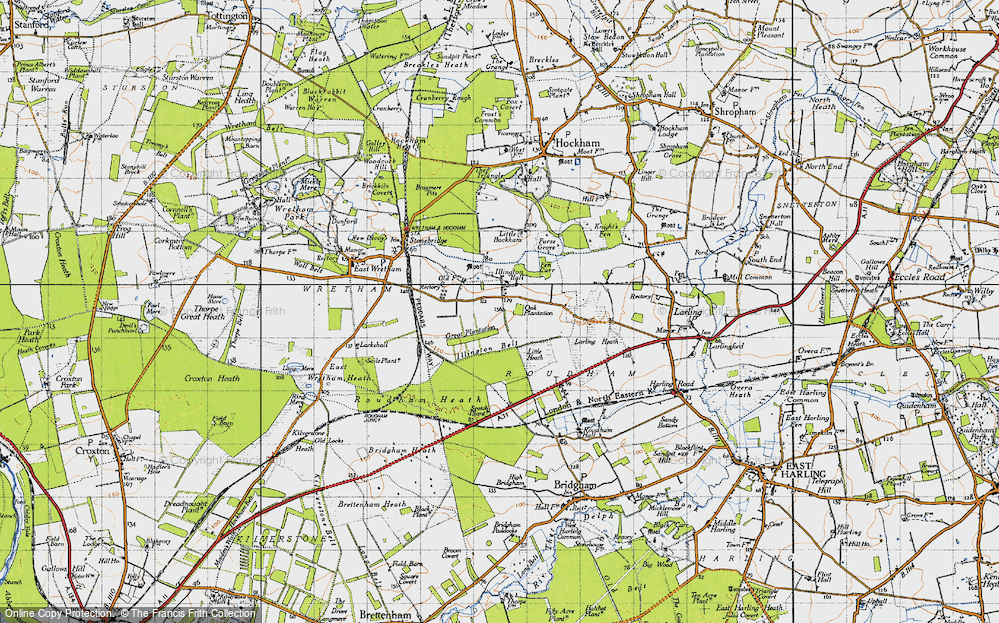 Old Map of Illington, 1946 in 1946