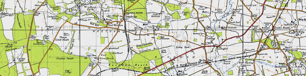 Old map of Illington in 1946