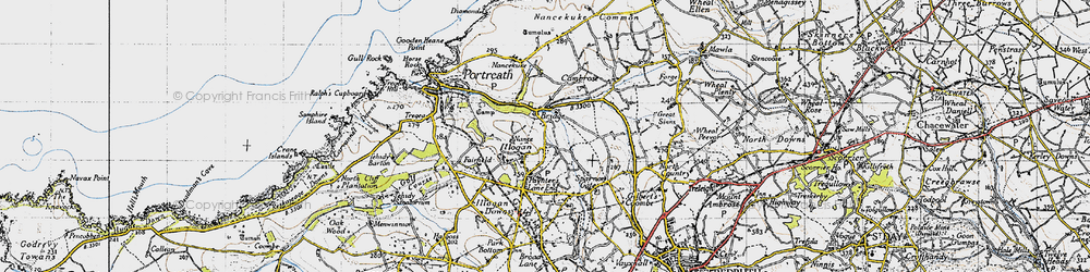 Old map of Illogan in 1946