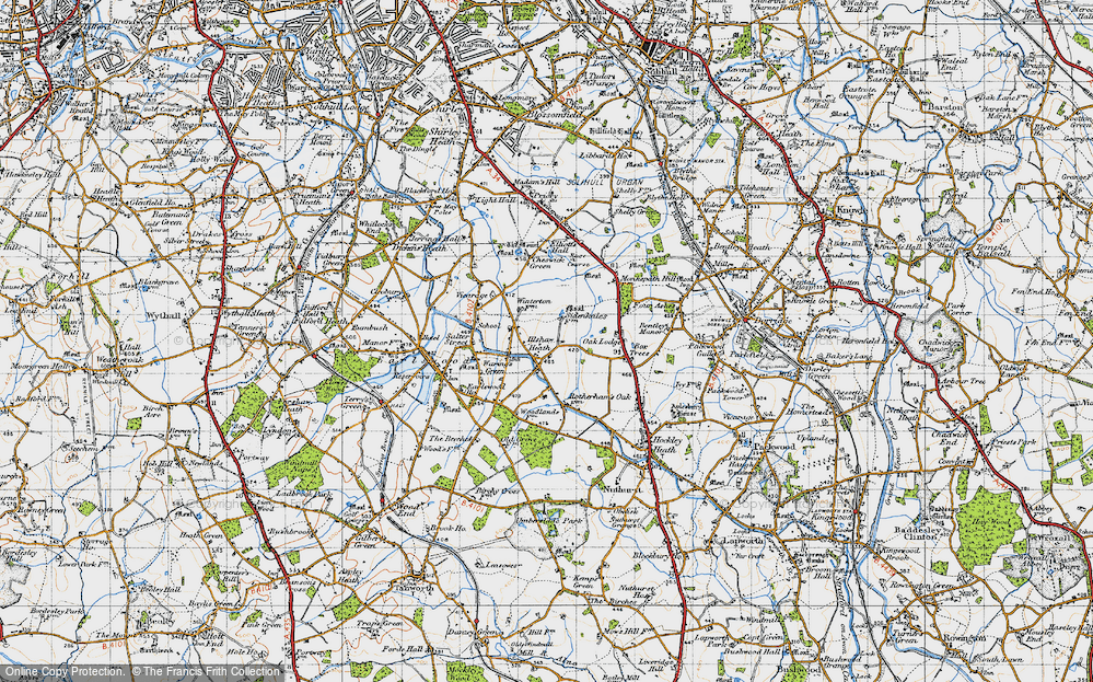 Old Map of Illshaw Heath, 1947 in 1947