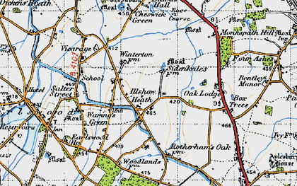 Old map of Illshaw Heath in 1947
