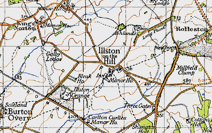 Old map of Illston on the Hill in 1946