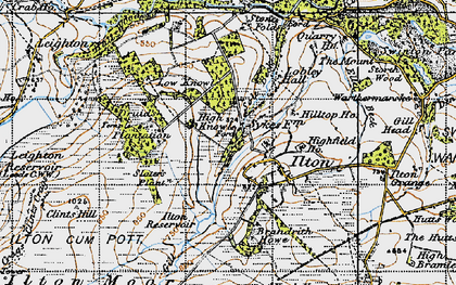 Old map of Ilton in 1947